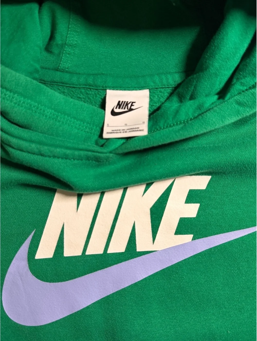 Green Nike Hoodie Youth Large